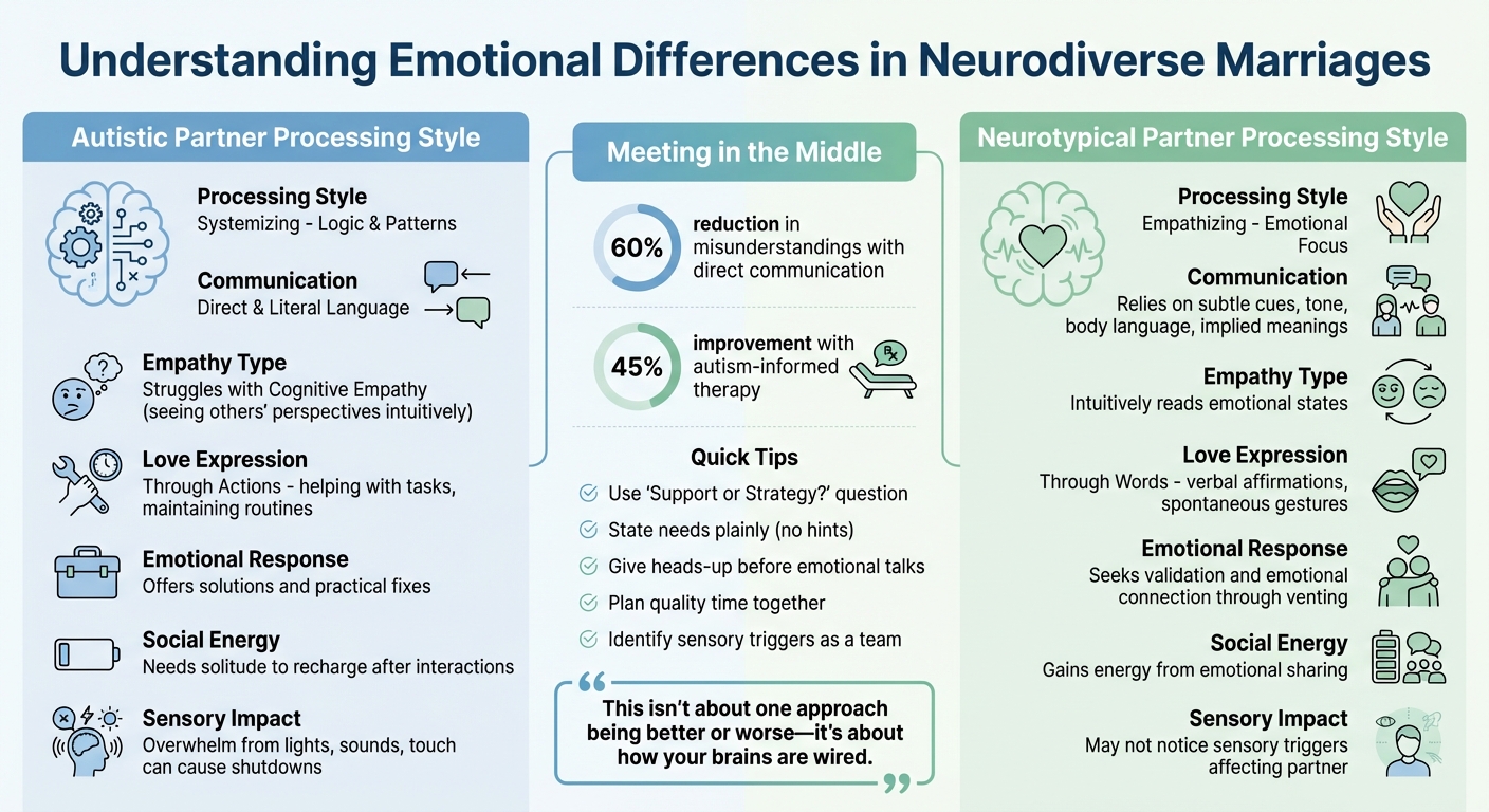 Emotional Processing Differences in Autism-Neurotypical Marriages
