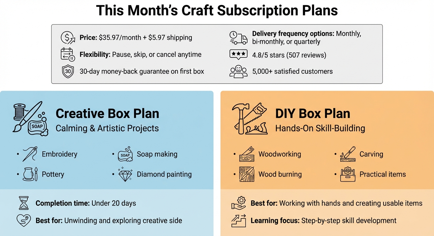 This Month's Craft Subscription Plans Comparison: Creative Box vs DIY Box