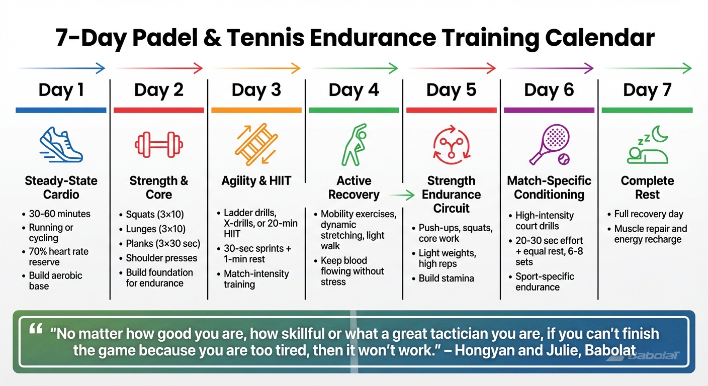 7-Day Endurance Training Plan for Padel and Tennis Players