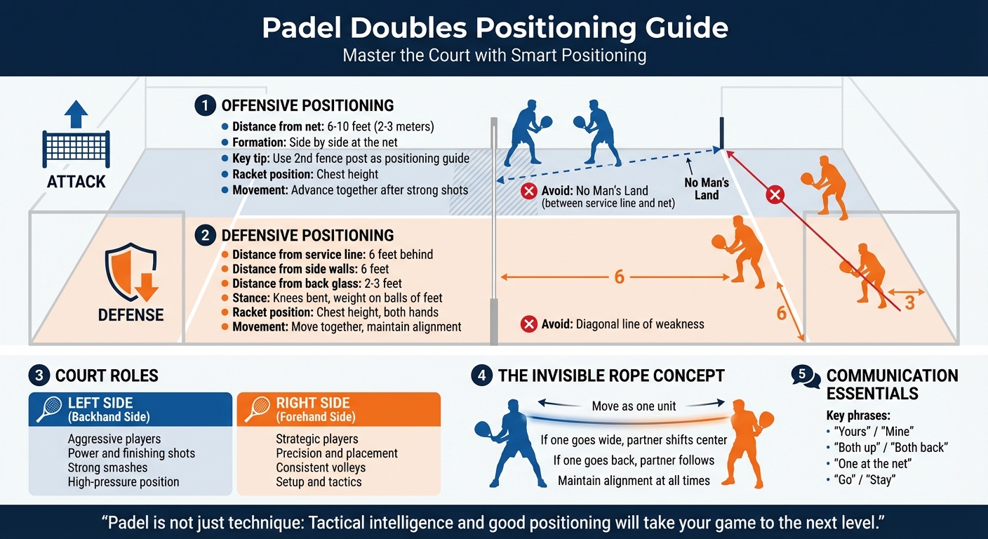 Padel Doubles Positioning Guide: Offensive vs Defensive Strategies