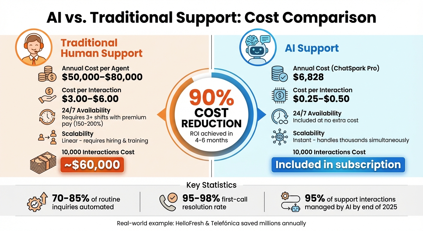 AI vs Traditional Customer Support Cost Comparison