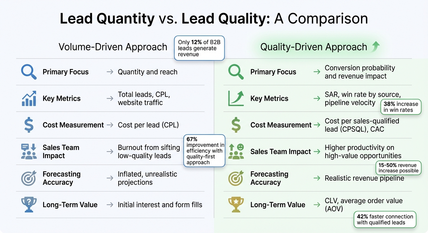 Lead Quality vs Lead Quantity: Sales Metrics Comparison