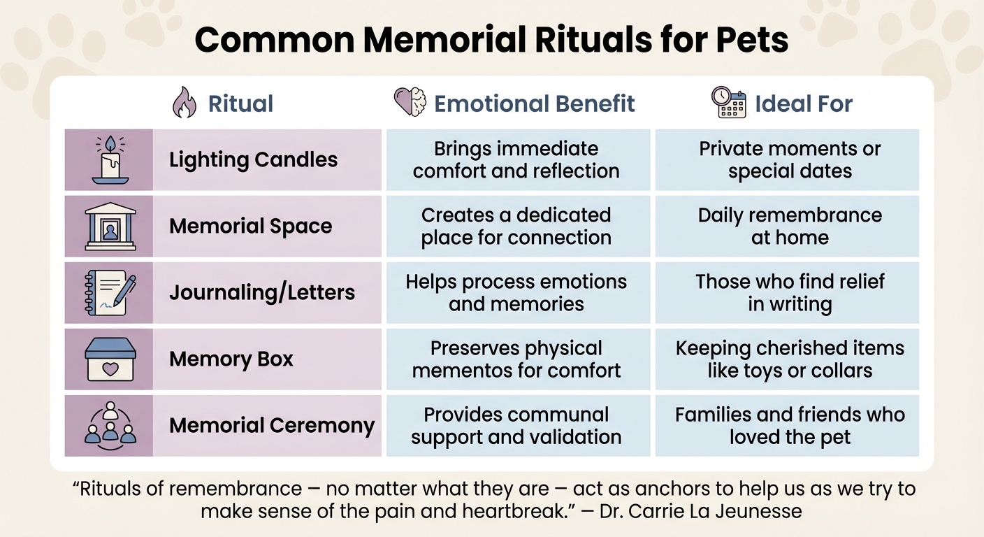 5 Pet Memorial Rituals and Their Emotional Benefits