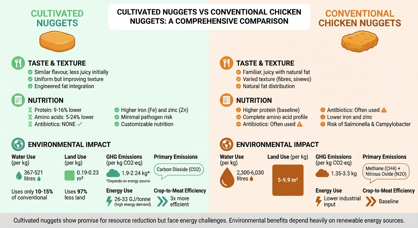 Cultivated vs Conventional Chicken Nuggets: Complete Comparison
