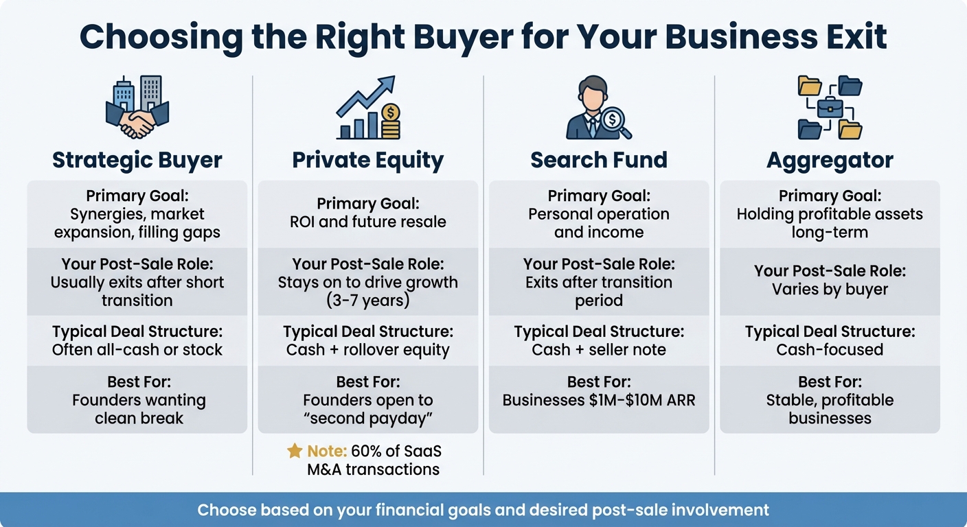 Buyer Types Comparison for Business Exit Strategy