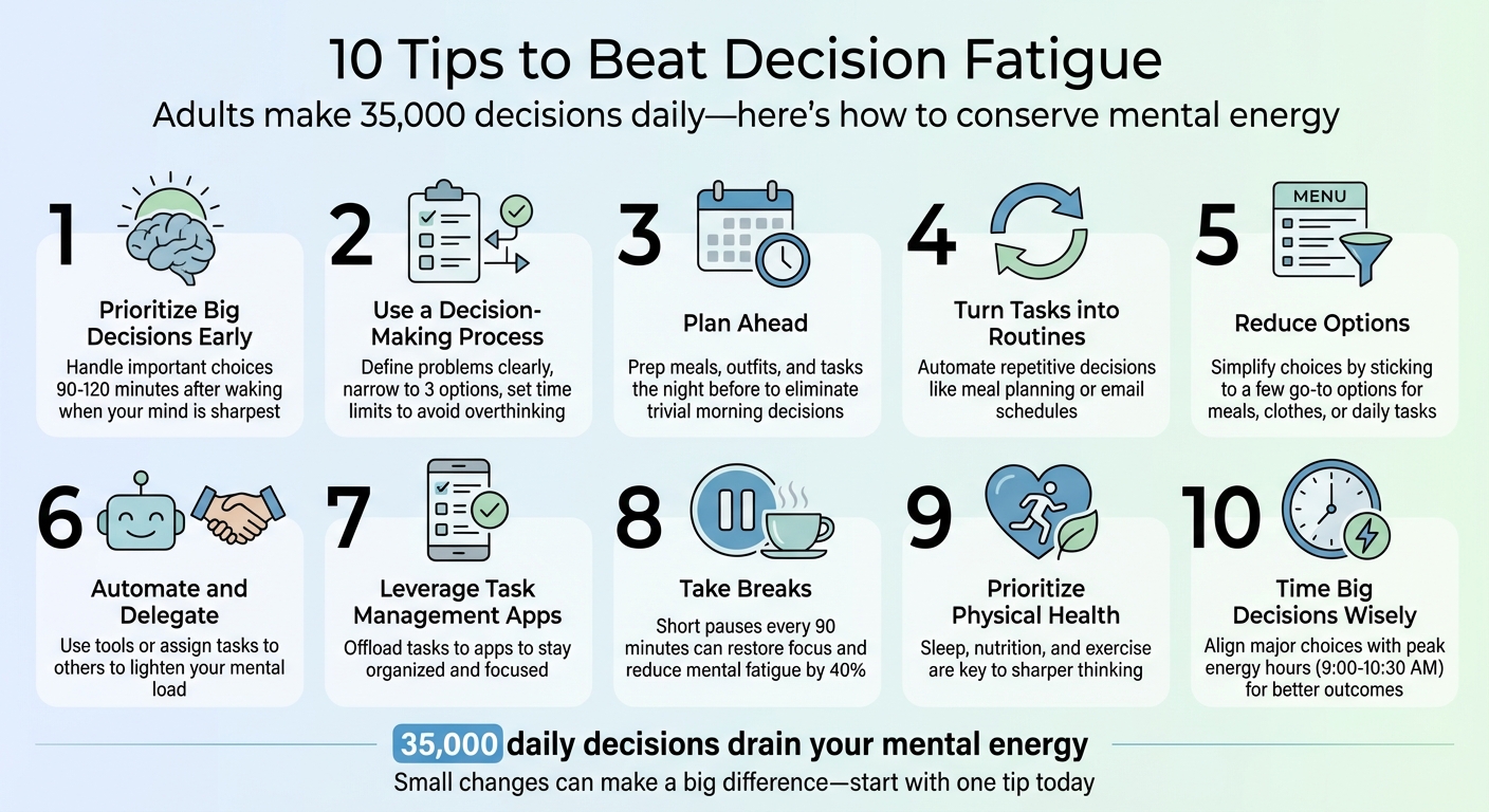 10 Strategies to Beat Decision Fatigue and Conserve Mental Energy