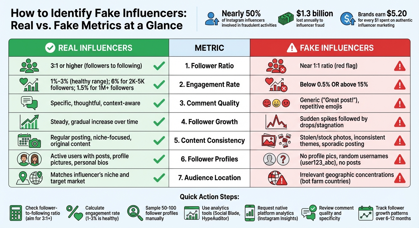 Real vs Fake Influencers: Key Metrics Comparison Guide