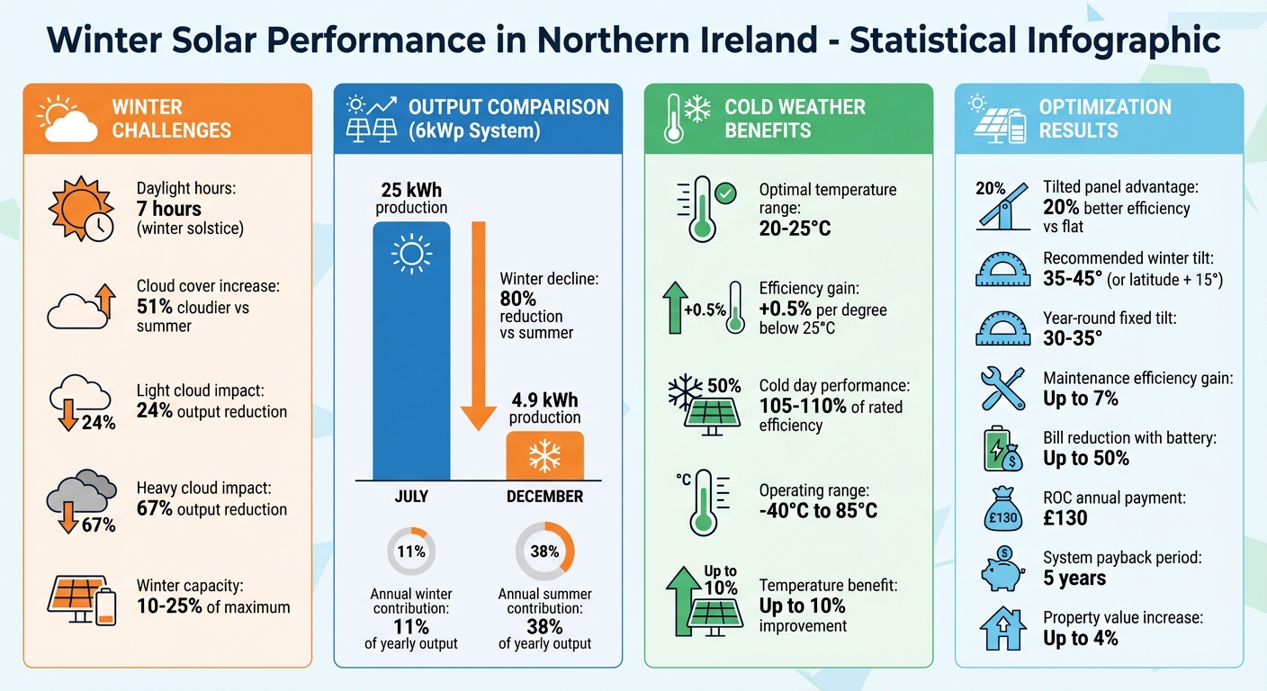 Solar Panel Performance in Northern Ireland Winter: Key Statistics and Efficiency Data