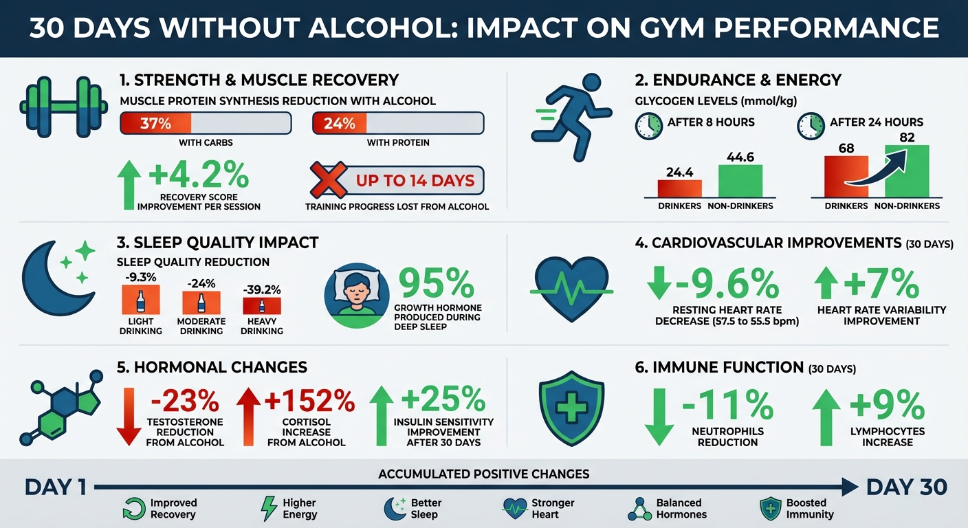 30-Day Alcohol-Free Impact on Gym Performance: Key Statistics