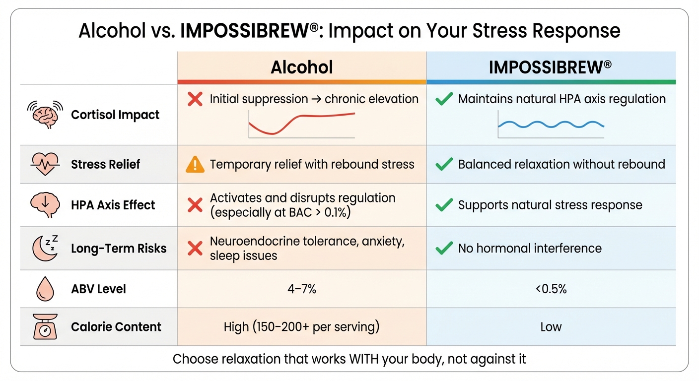 Alcohol vs IMPOSSIBREW: Effects on Cortisol and Stress Response
