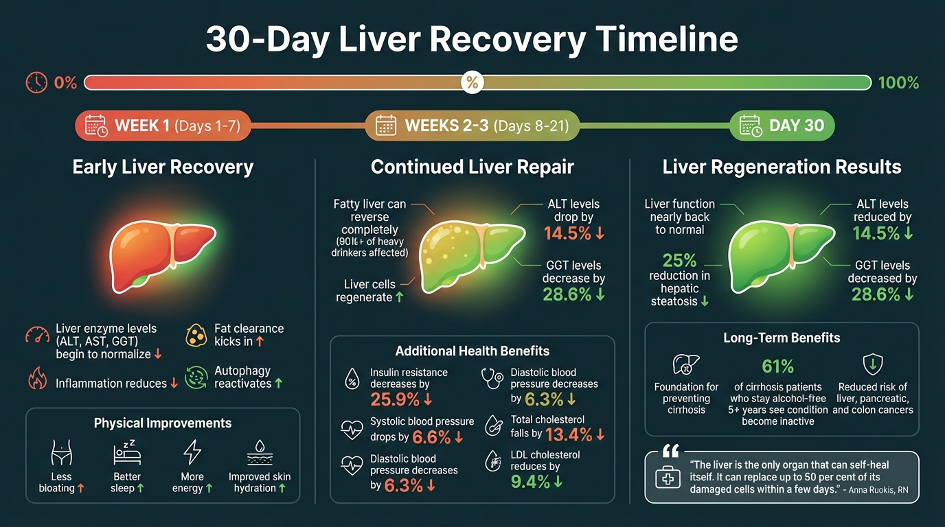 30-Day Liver Recovery Timeline: What Happens When You Stop Drinking