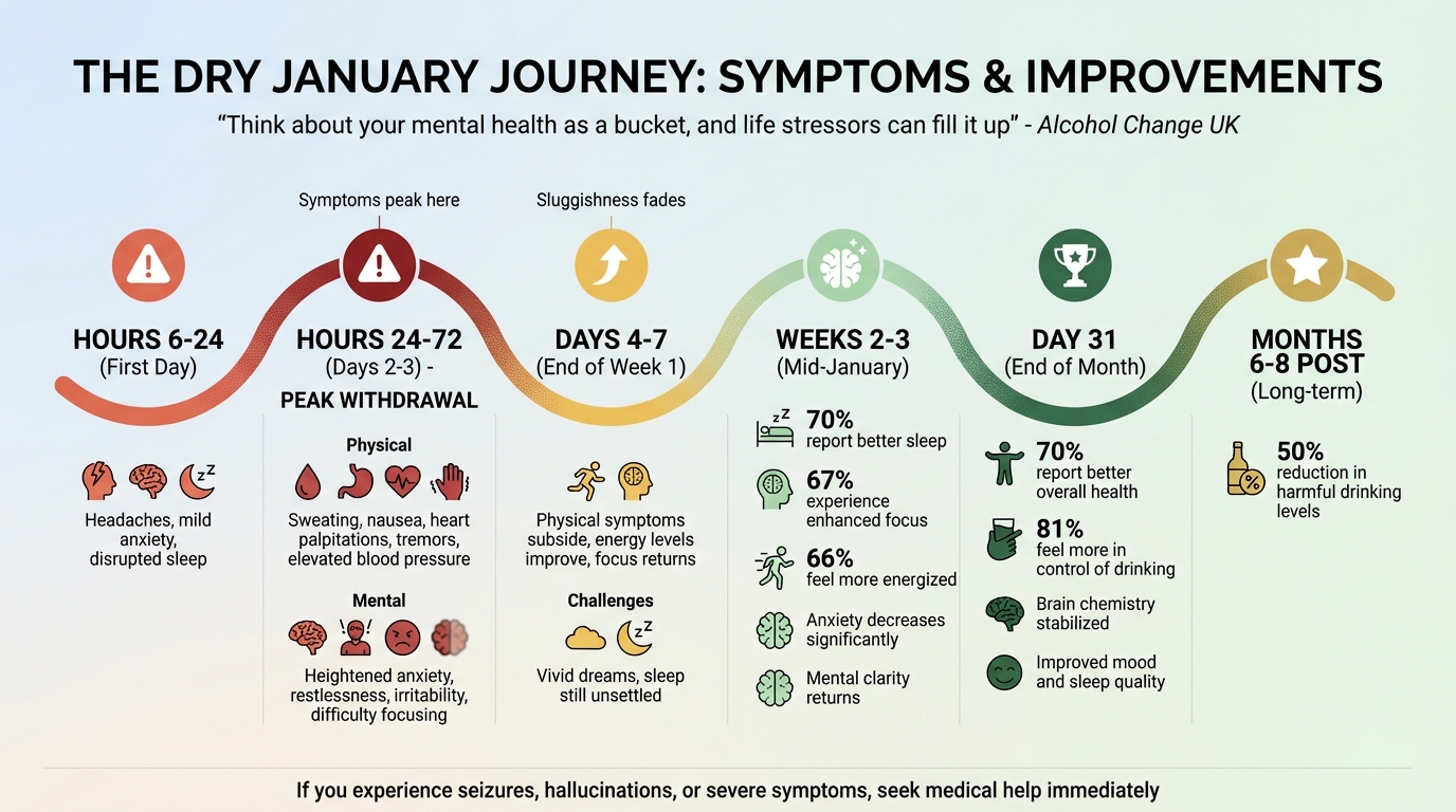 Dry January Timeline: What Happens to Your Body and Mind Week by Week