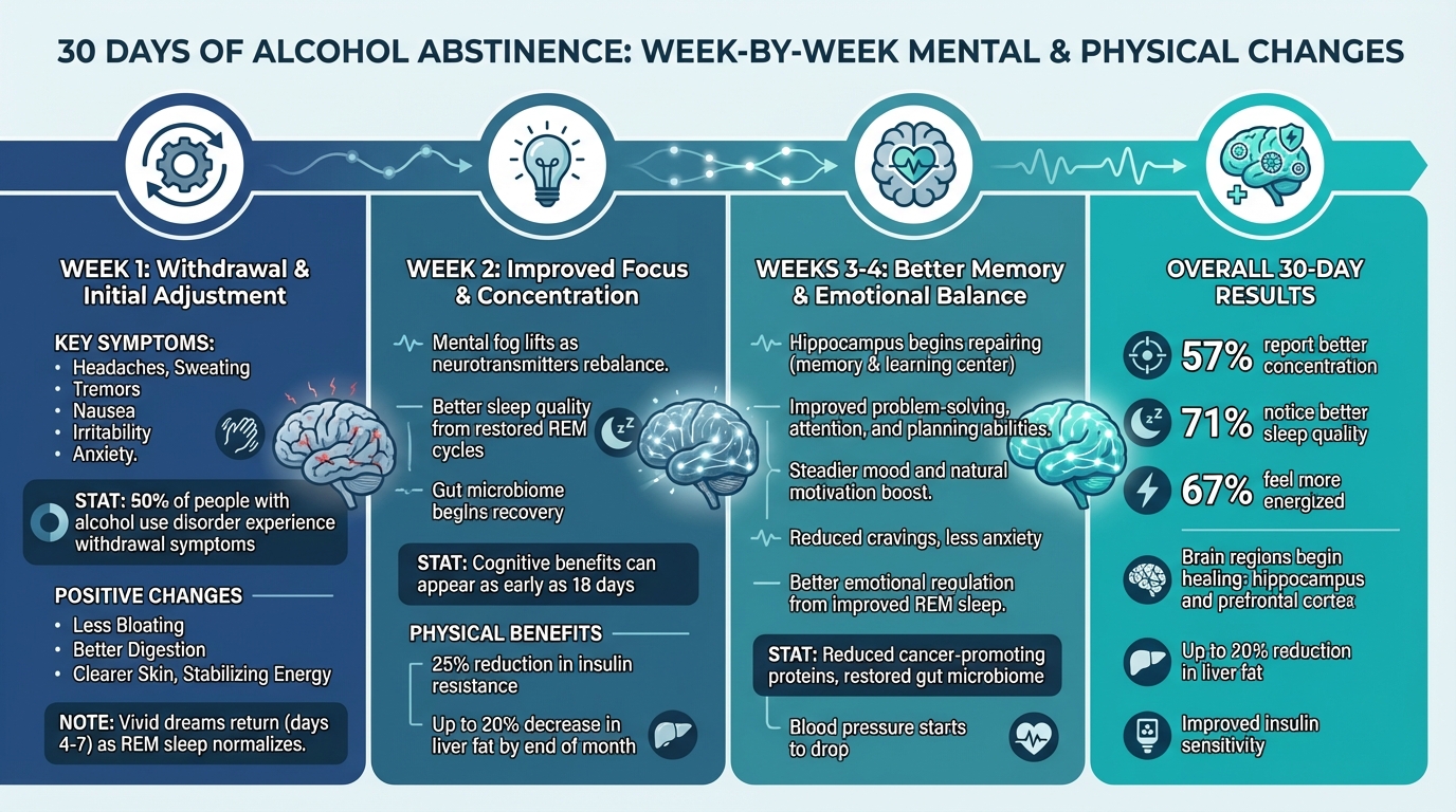 30-Day Alcohol-Free Timeline: Brain Recovery and Mental Clarity Benefits