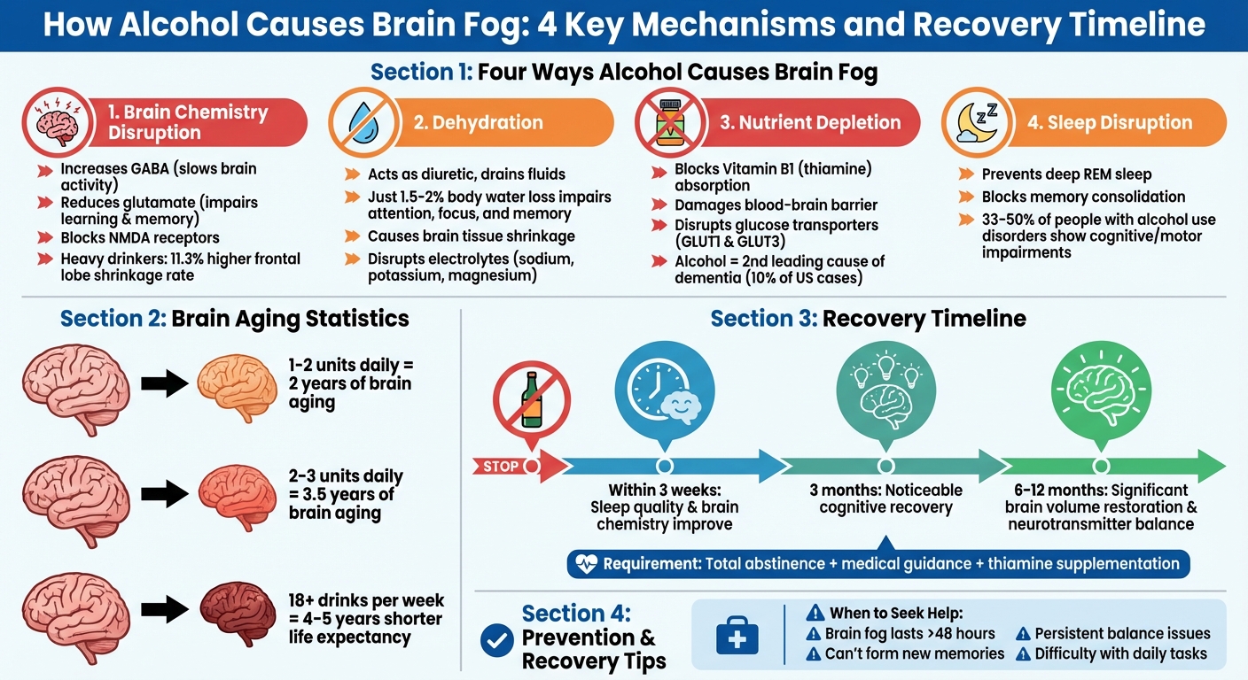 How Alcohol Causes Brain Fog: 4 Key Mechanisms and Recovery Timeline