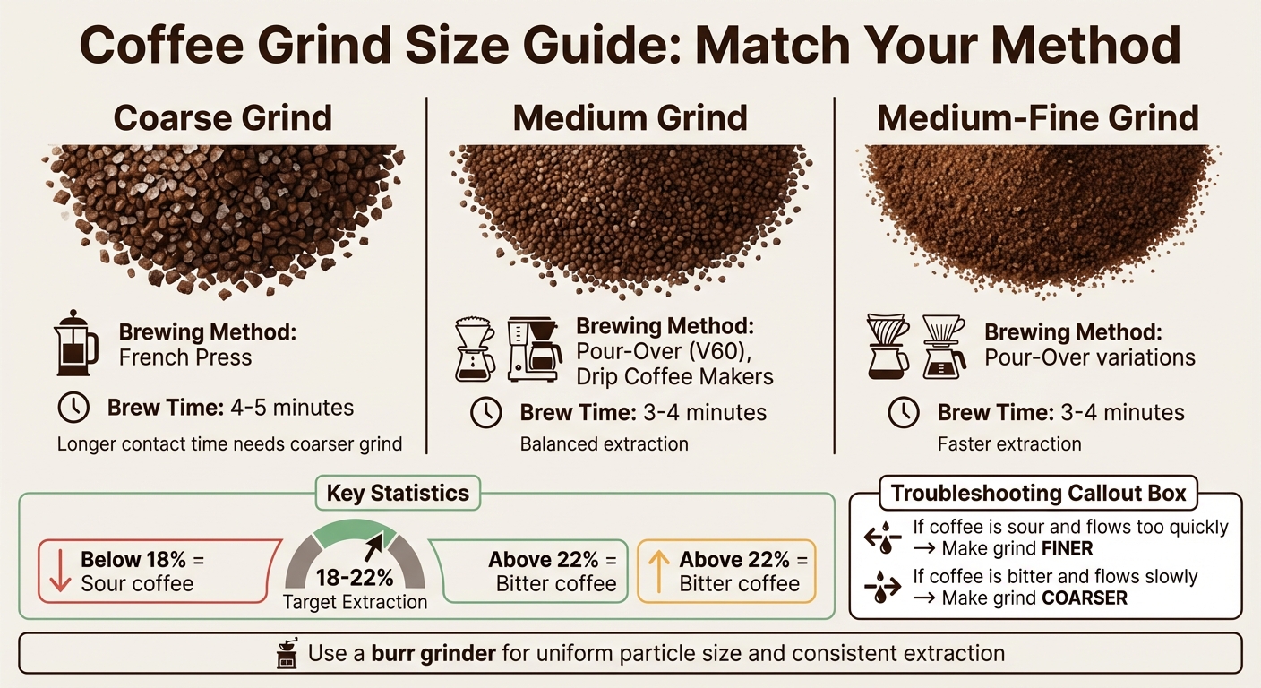 Coffee Grind Size Guide by Brewing Method