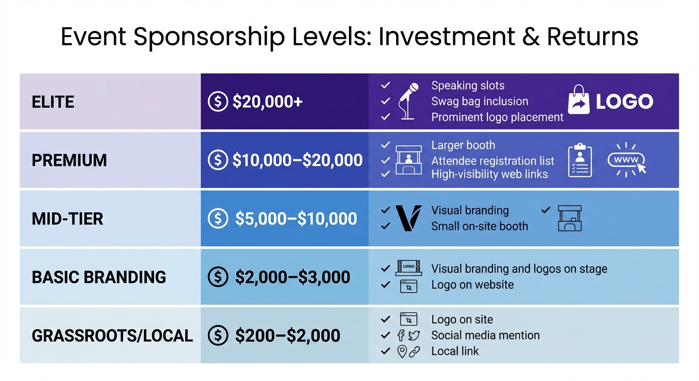Event Sponsorship Levels: Costs and Deliverables Comparison