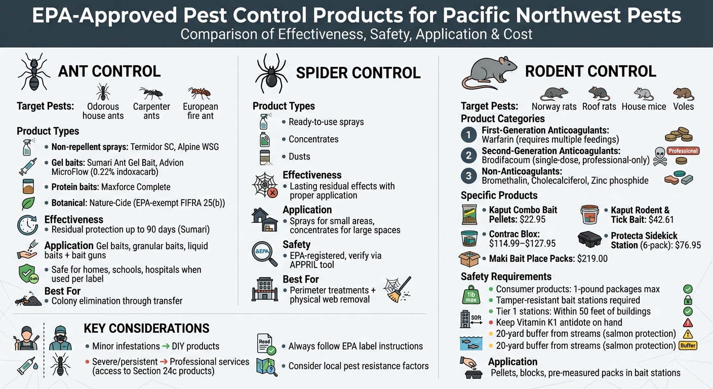 EPA-Approved Pest Control Products Comparison for Pacific Northwest