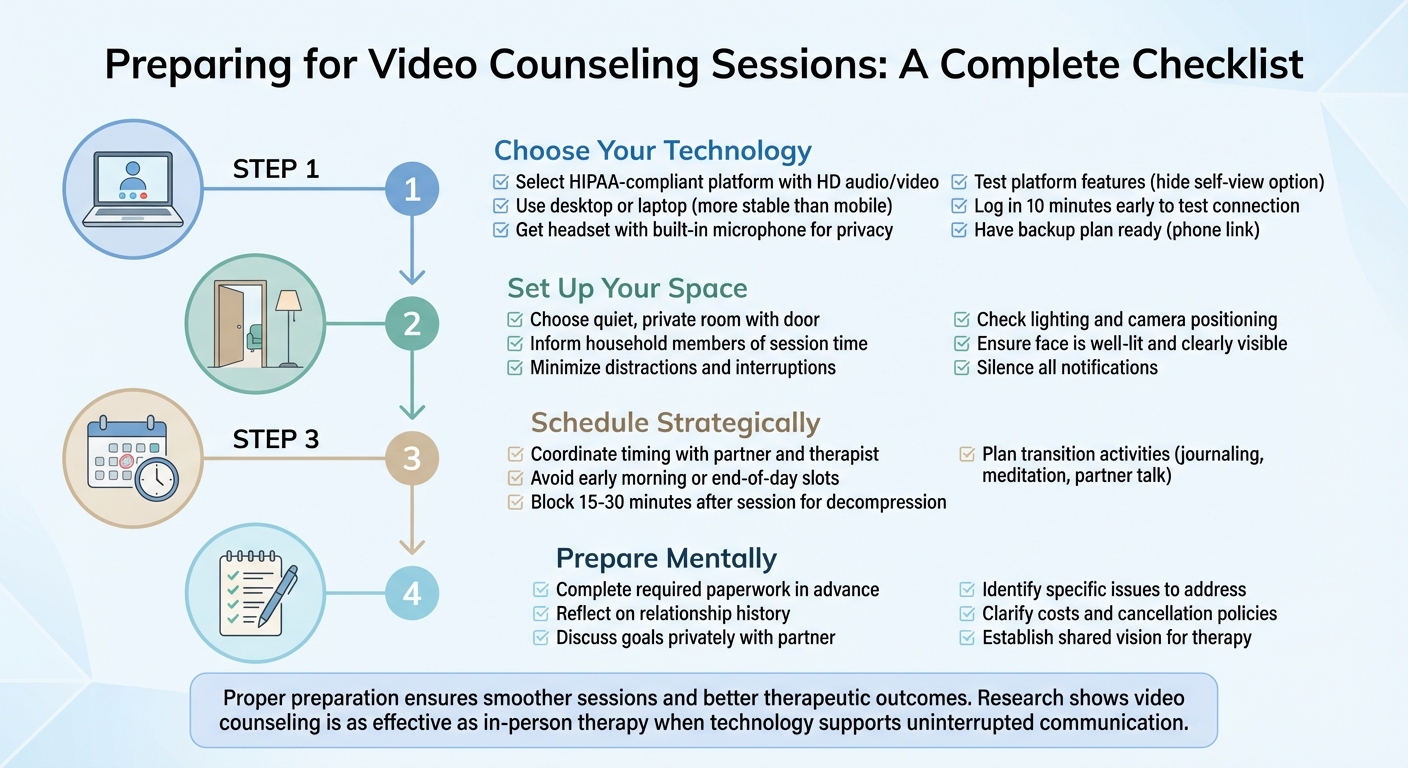 Video Counseling Preparation Checklist for Couples