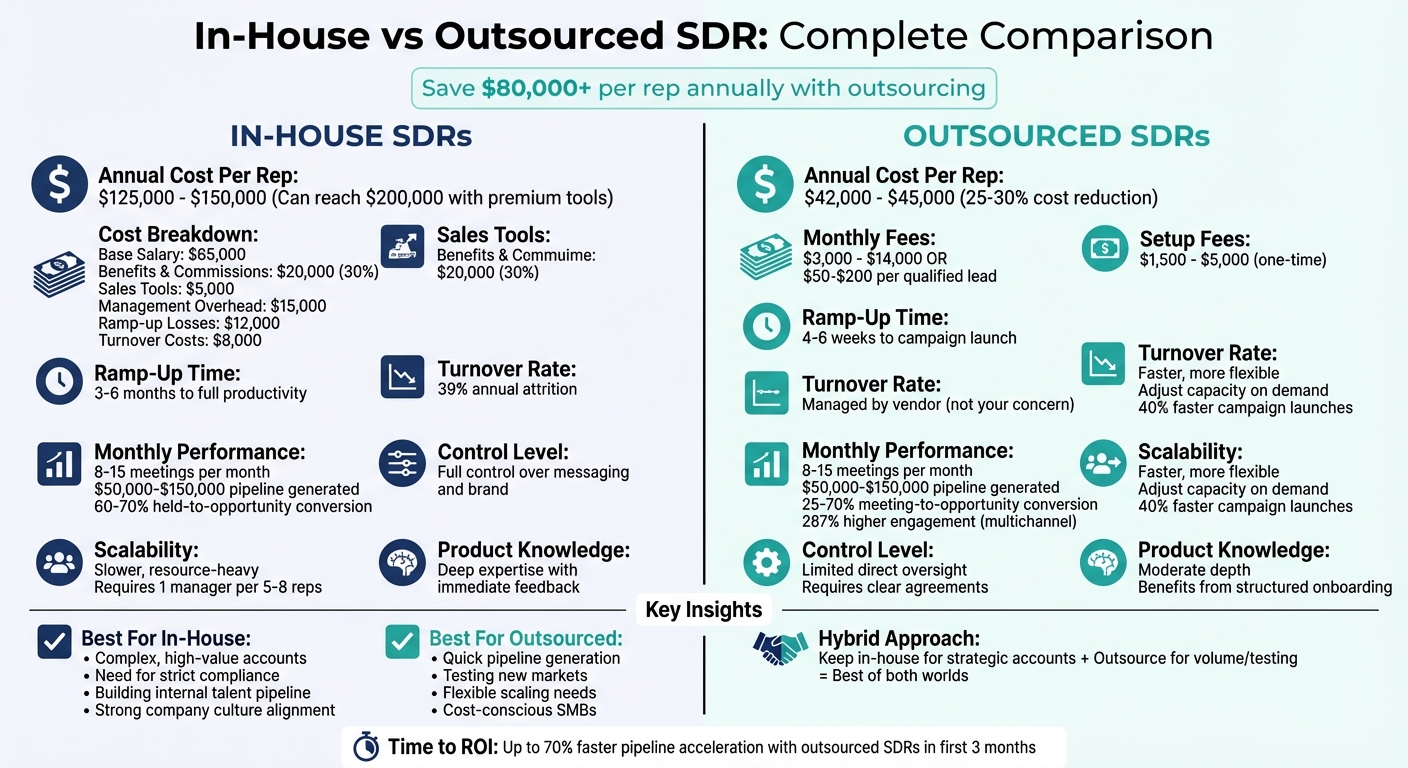 In-House vs Outsourced SDR Cost and Performance Comparison