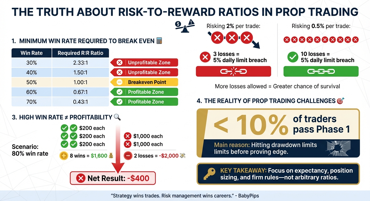 Risk-to-Reward Ratios and Breakeven Win Rates for Prop Trading