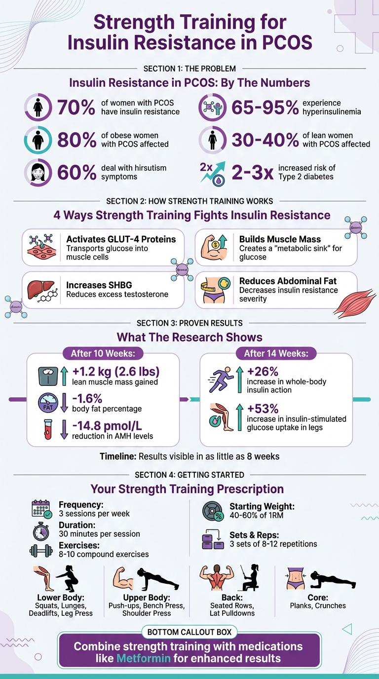 How Strength Training Reduces Insulin Resistance in PCOS: Key Statistics and Benefits