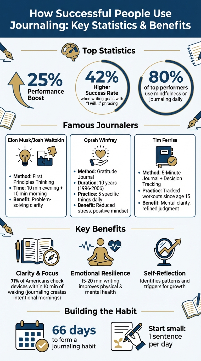 Journaling Benefits and Success Statistics for High Achievers