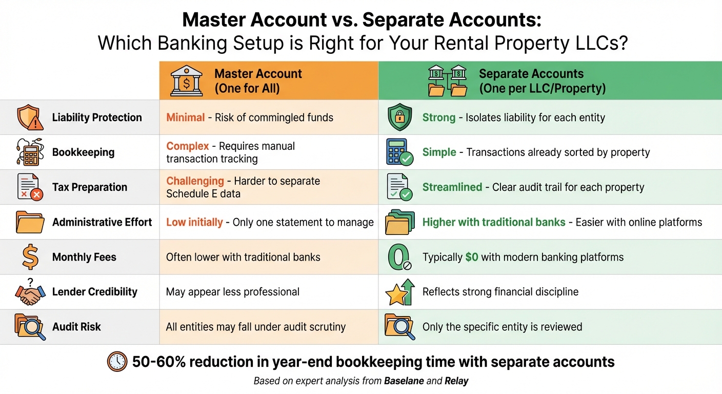 Master Account vs Separate Accounts for Rental Property LLCs Comparison