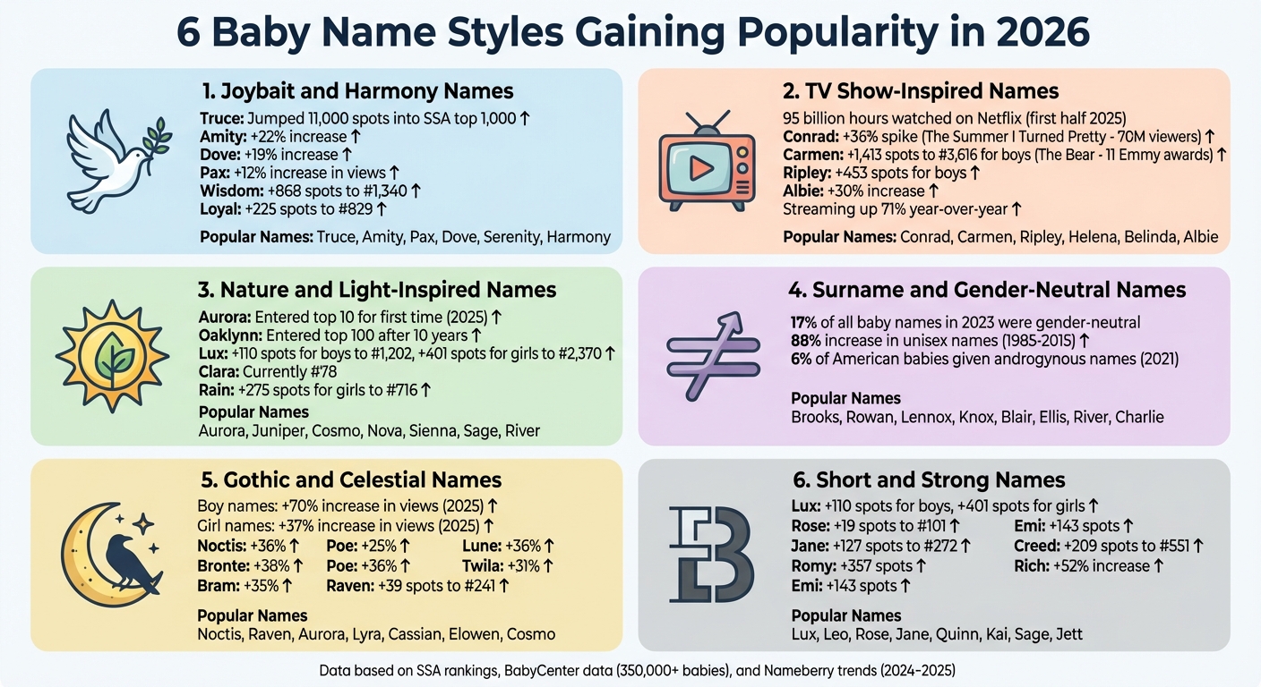 2026 Baby Name Trends: 6 Popular Styles with Growth Statistics