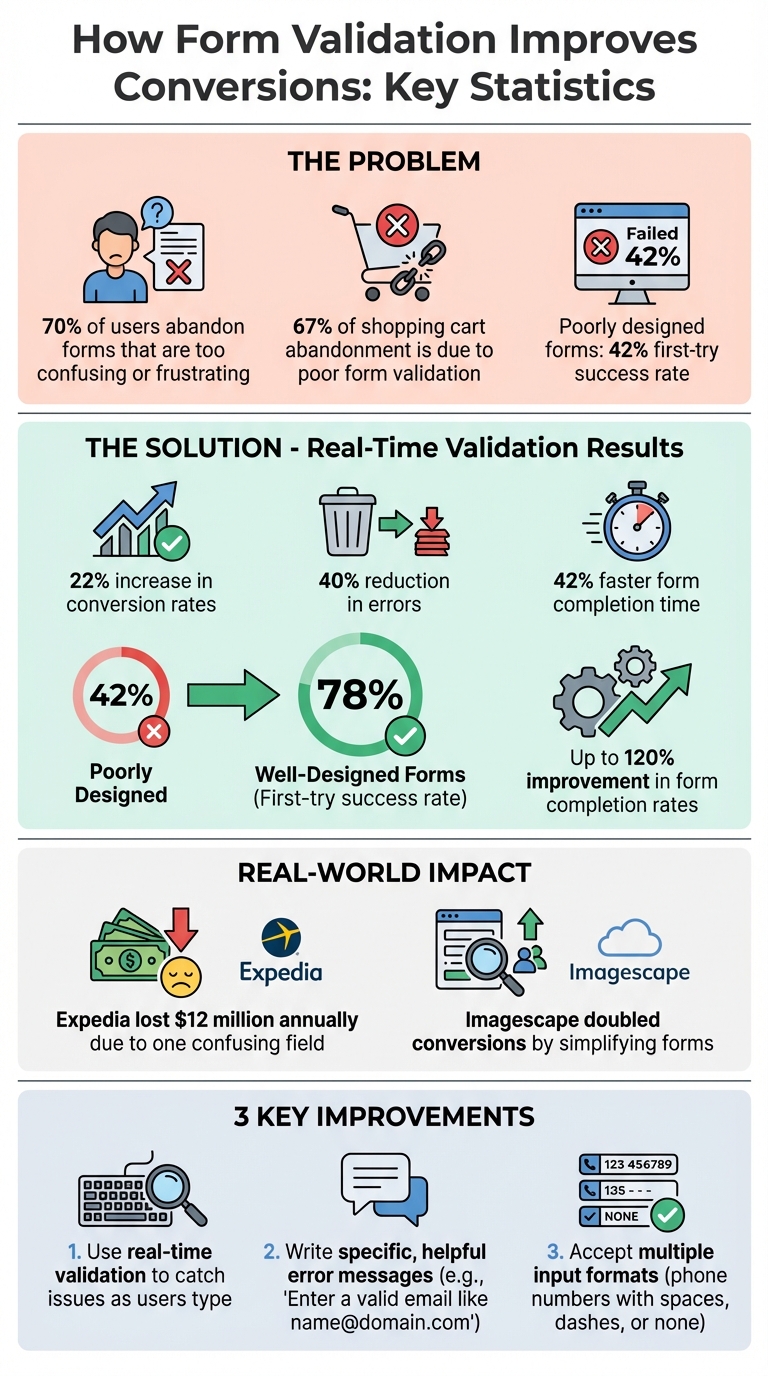 Form Validation Impact on Conversion Rates: Key Statistics