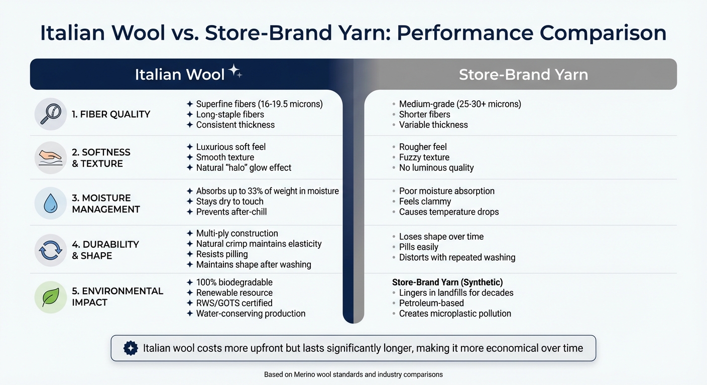 Italian Wool vs Store-Brand Yarn: Quality Comparison Chart