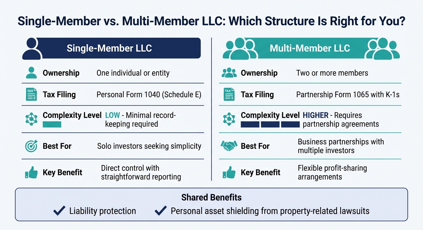 Single-Member vs Multi-Member LLC Comparison for Real Estate Investors