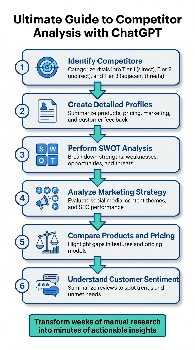 6-Step ChatGPT Competitor Analysis Process