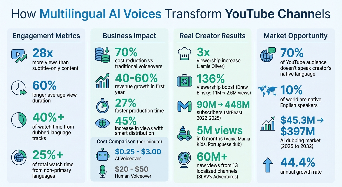 Multilingual AI Voiceovers Impact on YouTube Growth Statistics