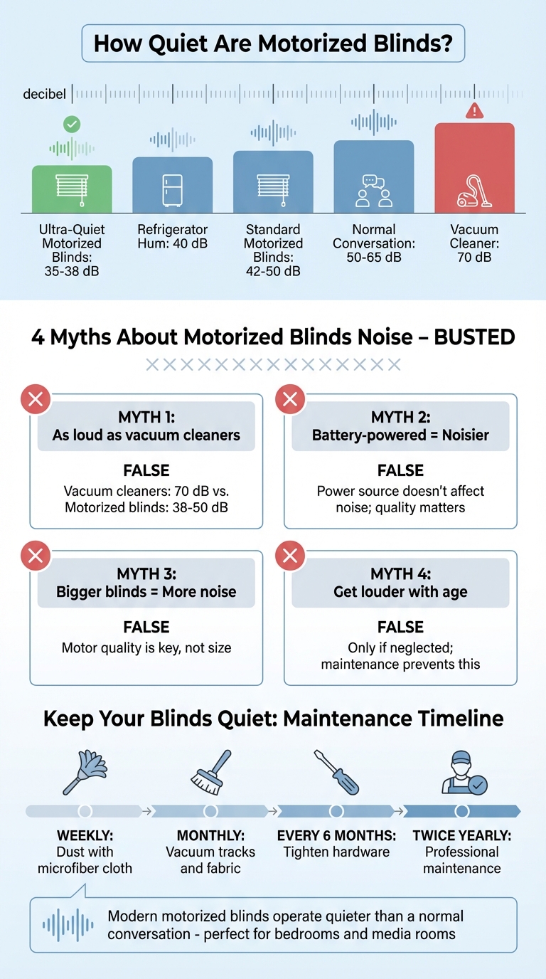 Motorized Blinds Noise Levels Compared to Common Household Sounds