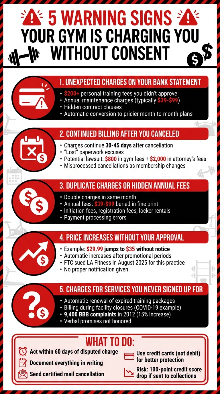 5 Warning Signs Your Gym Is Charging You Without Consent