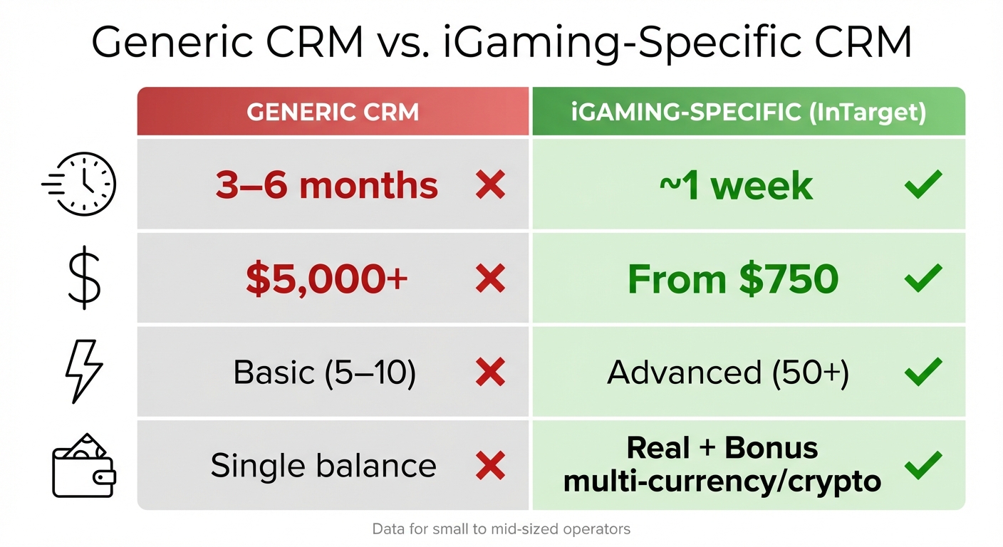 Real-Time Crm: Using In-Game Triggers 1 Generic CRM vs iGaming-Specific CRM Platform Comparison