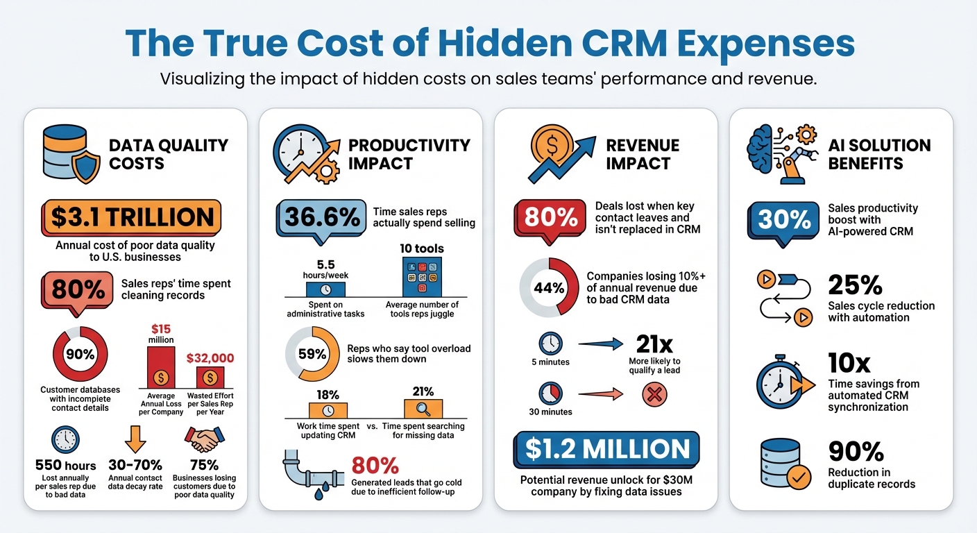Hidden CRM Costs Impact on Sales Teams: Key Statistics