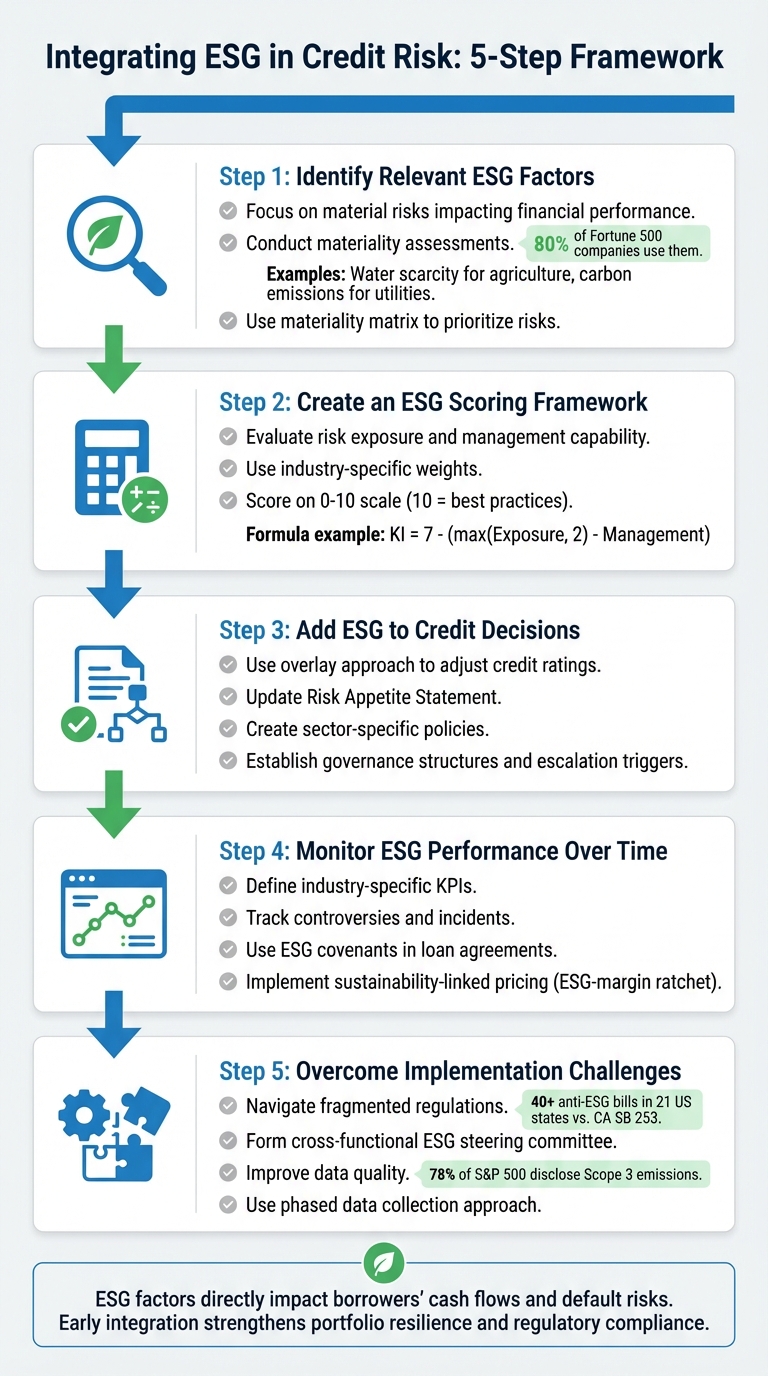 5 Steps to Integrate ESG Factors into Credit Risk Assessment