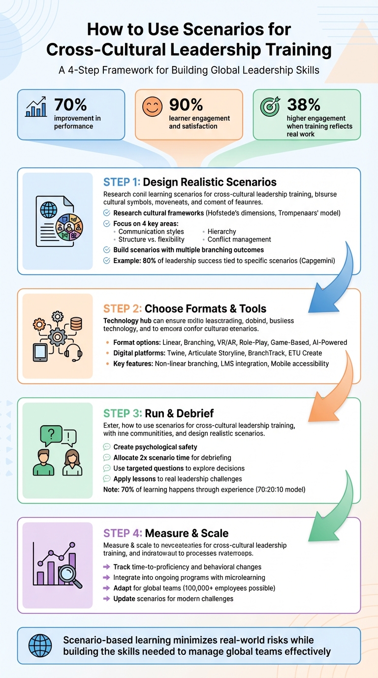 4-Step Process for Implementing Cross-Cultural Leadership Scenario Training