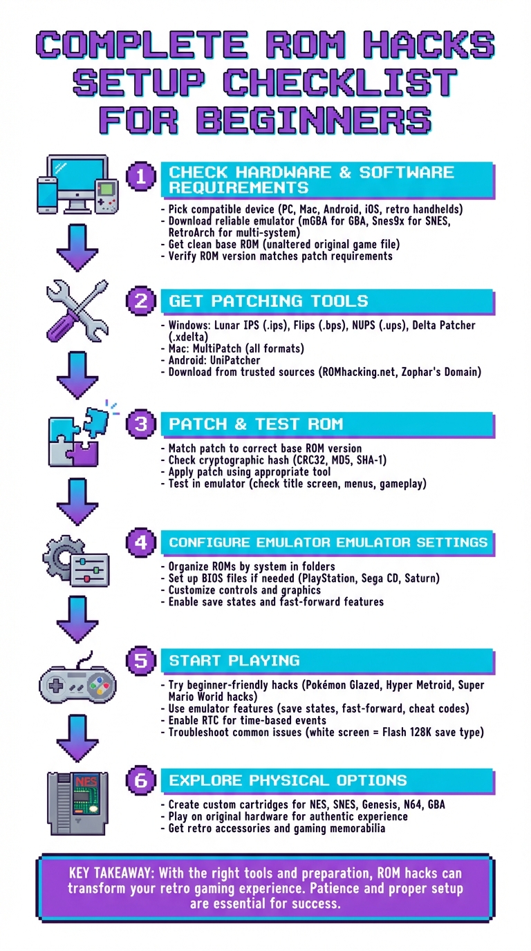 ROM Hacks Beginner Setup Guide: 6-Step Process from Download to Play