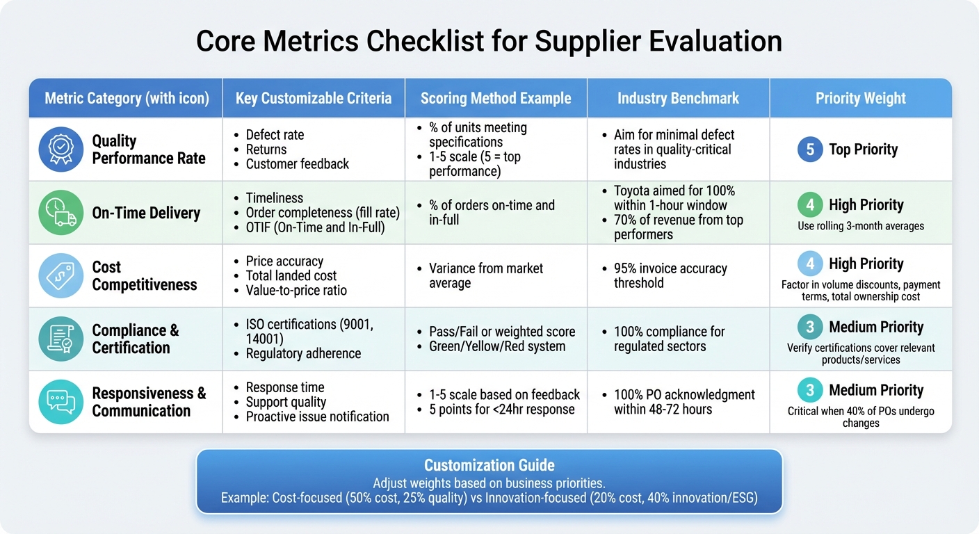 5 Essential Supplier Evaluation Metrics and Scoring Methods