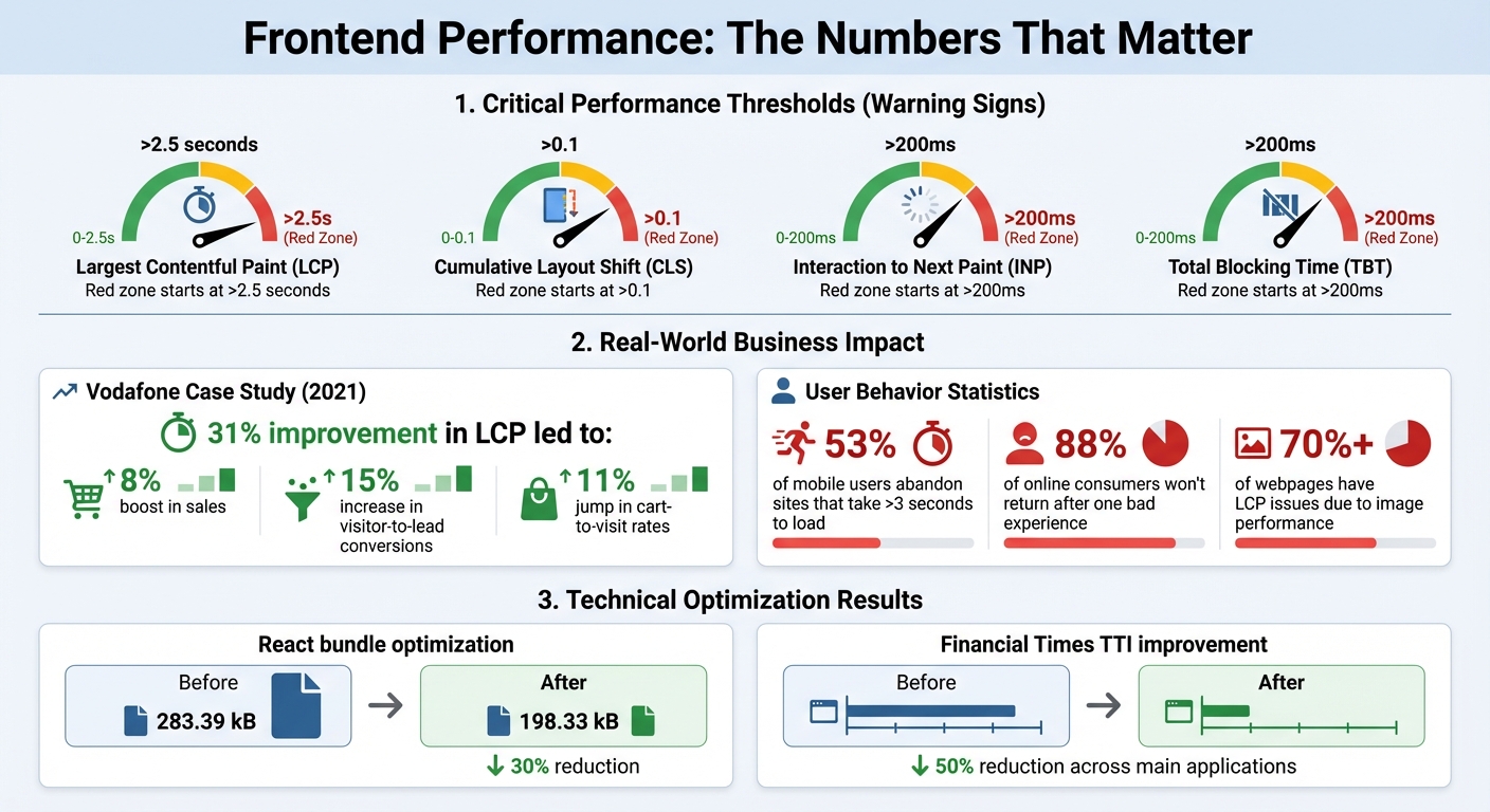 Frontend Performance Metrics Impact on User Behavior and Revenue