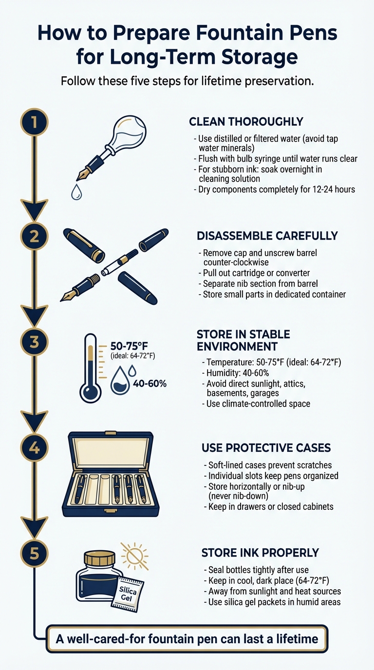 Step-by-Step Guide to Cleaning and Storing Fountain Pens for Long-Term Storage