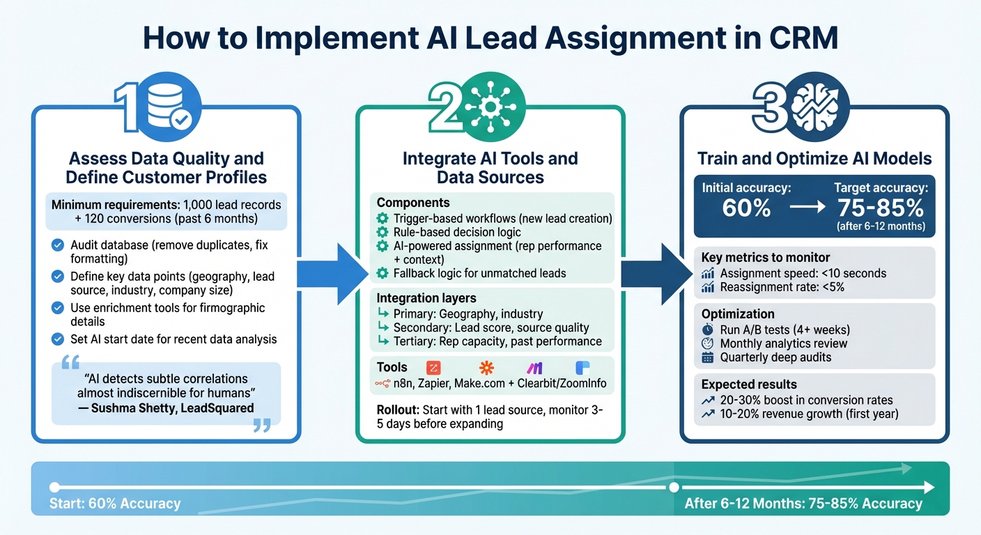 AI Lead Assignment Workflow: 3-Step Implementation Process for CRM