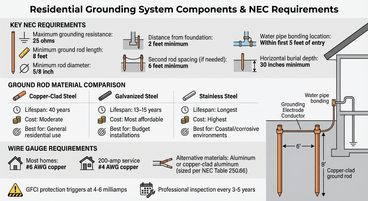 Residential Grounding System Components and NEC Requirements