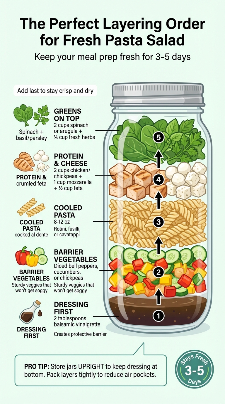 How to Layer Balsamic Pasta Salad for Meal Prep Freshness