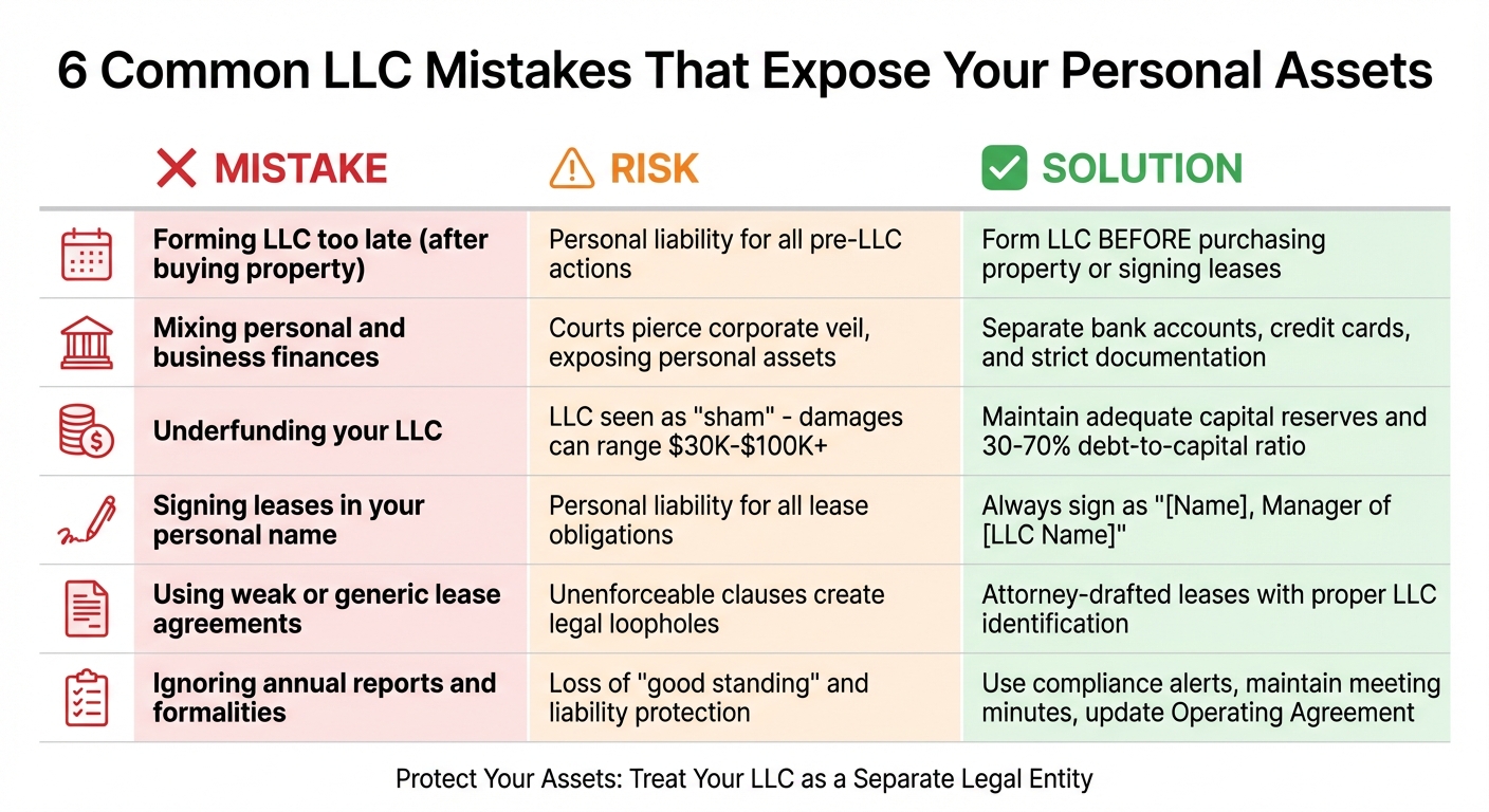 6 Common LLC Mistakes That Expose Your Personal Assets and How to Fix Them