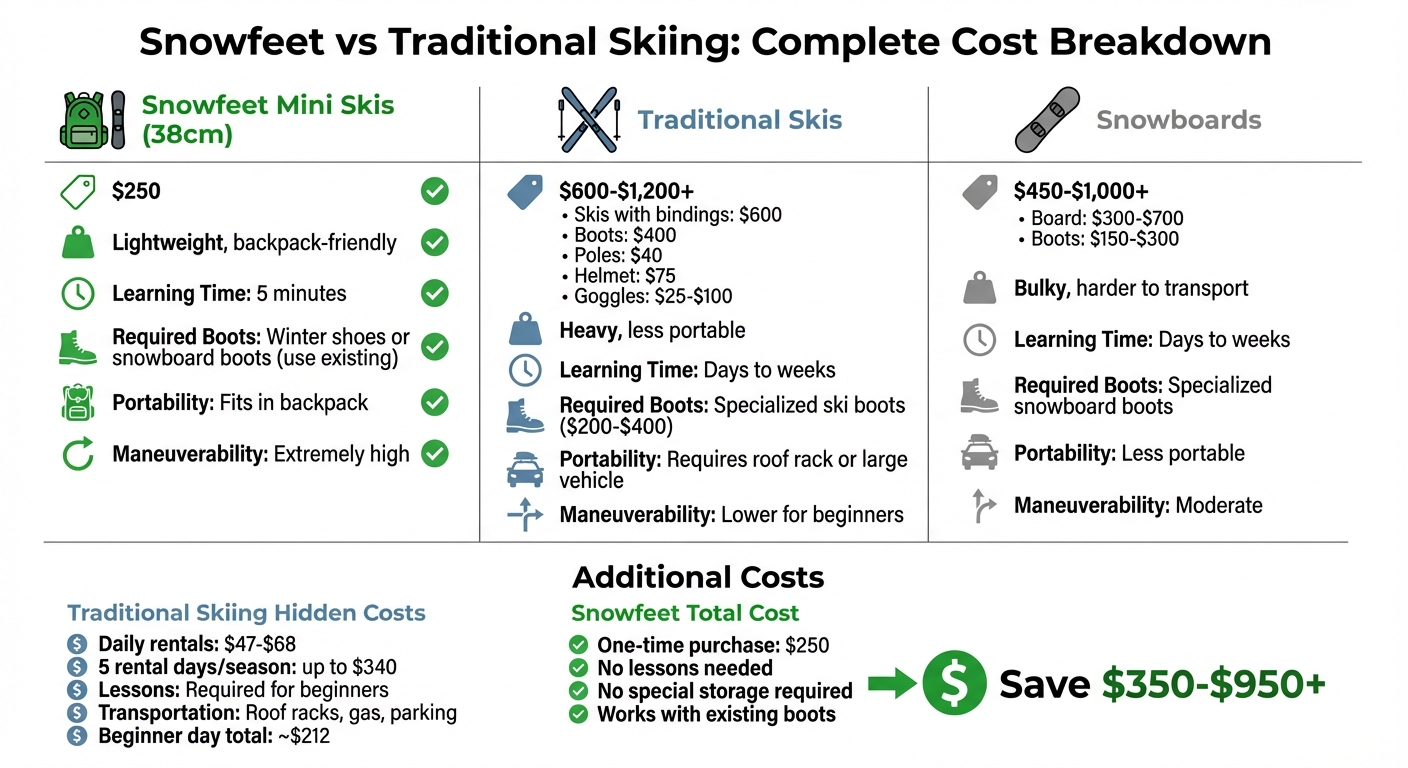 Snowfeet vs Traditional Skiing: Cost Comparison Breakdown