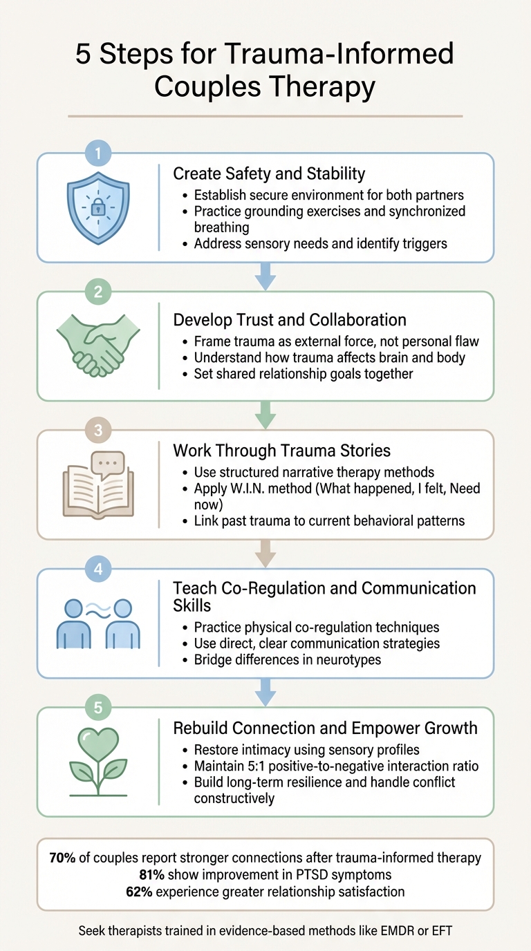 5 Steps of Trauma-Informed Couples Therapy Process