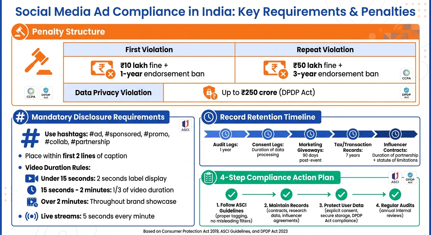 Social Media Ad Compliance Penalties and Requirements in India